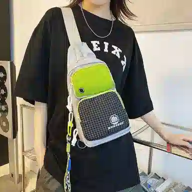 醇龙  斜挎包时尚胸包男女通用尼龙单肩包休闲外出旅游小背包运动包 多色