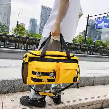 醇龙 大容量干湿分离时尚休闲 尼龙布 单肩包 男女同款情侣款 黑/青绿/黄/蓝/军绿/粉/卡其