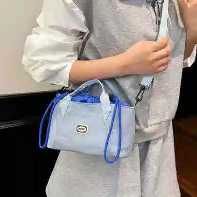 醇龙 百搭轻便时尚通勤小包休闲抽绳 尼龙 手提包 常规 男女同款情侣款 多色