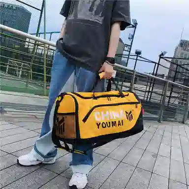 醇龙 小众休闲简约多功能短途旅游时尚百搭 尼龙 旅行包 男女同款情侣款 粉/玫红/卡其/黄/黑/绿