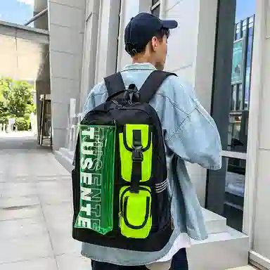 醇龙 男女通用 多色 牛津布 大容量拉链开合休闲 双肩包