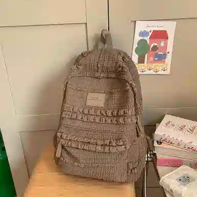 醇龙 大学生初高中百搭旅行轻便通勤包 泡泡料 双肩包 女款 多色