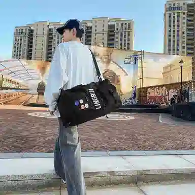 醇龙 多功能休闲时尚拉链开合 尼龙 旅行包 男女同款情侣款 多色