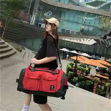 醇龙 大容量干湿分离多功能轻便防水 尼龙拼牛津布 旅行包 常规 男女同款情侣款 黄色/粉色/绿色/红色/黑色/卡其色