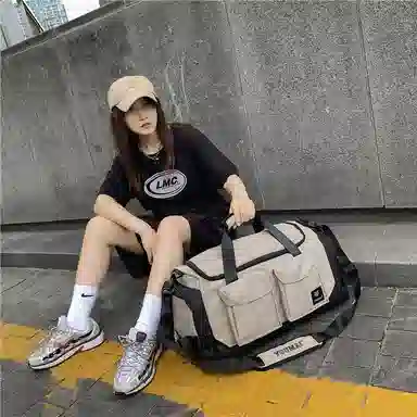 醇龙 大容量干湿分离多功能轻便防水 尼龙拼牛津布 旅行包 常规 男女同款情侣款 黄色/粉色/绿色/红色/黑色/卡其色