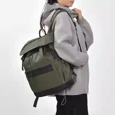 醇龙 纯色时尚潮流百搭高级学院 尼龙 双肩包 常规 男女同款情侣款 多色