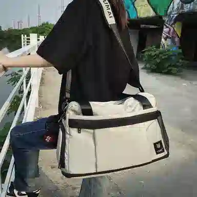 醇龙 中性风休闲简约短途旅游时尚百搭 尼龙 旅行包 常规 男女同款情侣款 黑/红/黄/卡其/青绿/军绿/粉