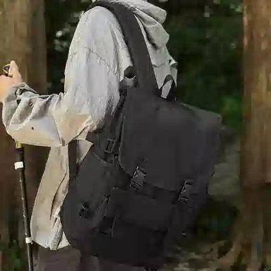 茵初 复古旅行运动通勤工装 牛津布 双肩包 常规 男女同款情侣款 多色