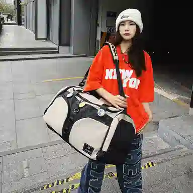 醇龙 大容量干湿分离多功能 尼龙 旅行包 男女同款情侣款 黑/黄/卡其/粉/军绿/青绿/蓝