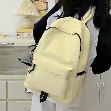 醇龙 纯色简约时尚百搭 尼龙 双肩包 男女同款情侣款 多色