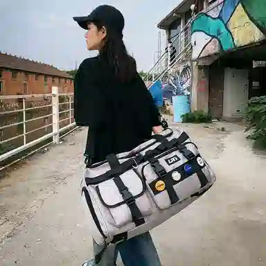 醇龙 多功能干湿分离多口袋 尼龙 旅行包 常规 男女同款情侣款 黑/灰/军绿/果绿