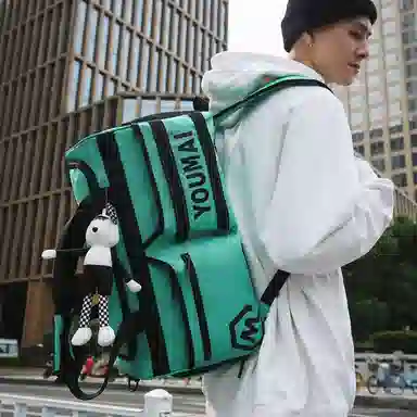 醇龙 中性风休闲简约旅游时尚百搭多功能 尼龙布 旅行包 男女同款情侣款 黑/黄/紫/红/灰/青绿/粉