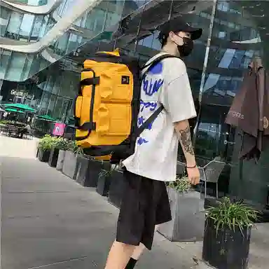 醇龙 大容量干湿分离多功能轻便防水 尼龙拼牛津布 旅行包 常规 男女同款情侣款 黄色/粉色/绿色/红色/黑色/卡其色