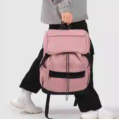 醇龙 纯色时尚潮流百搭高级学院 尼龙 双肩包 常规 男女同款情侣款 多色