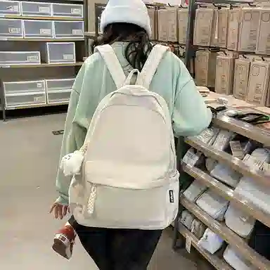 醇龙  简约纯色大容量 尼龙 男女通用 多色 背包双肩包