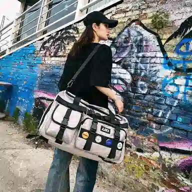 醇龙 多功能干湿分离多口袋 尼龙 旅行包 常规 男女同款情侣款 黑/灰/军绿/果绿