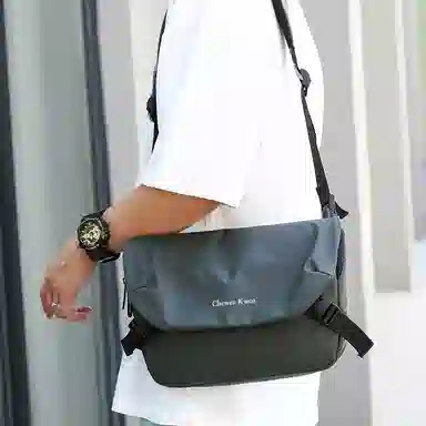 醇龙 机能风百搭简约 尼龙 邮差包单肩包 男款 多色