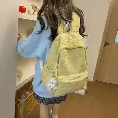 醇龙 设计感百搭简约学生 涤纶（聚酯纤维） 书包背包双肩包 女款 多色