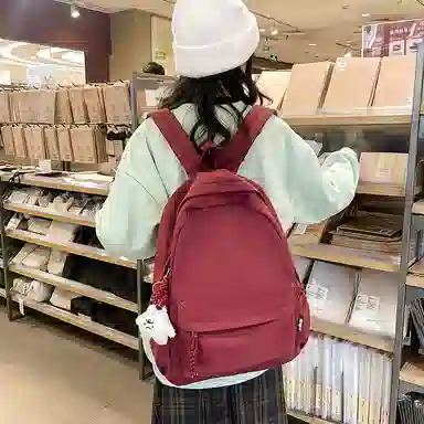 醇龙  简约纯色大容量 尼龙 男女通用 多色 背包双肩包