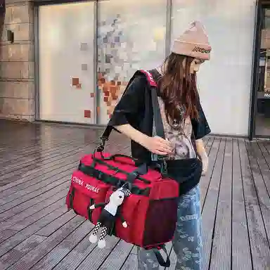 醇龙 多功能大容量干湿分离多功能 尼龙布 旅行包 男女同款情侣款 黑/青绿/军绿/红/黄/卡其/粉