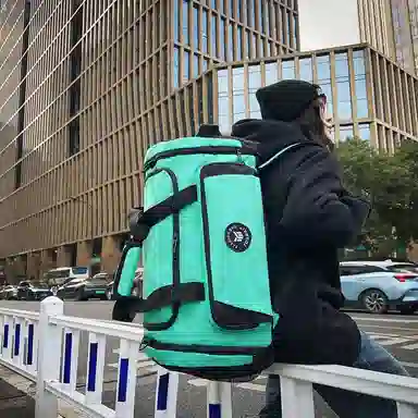 醇龙 多功能大容量干湿分离 牛津布 旅行包 男女同款情侣款 酒红色 青绿色/牛仔蓝色/黑色/灰色/黄色/紫色