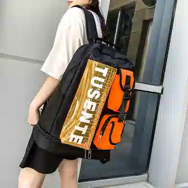 醇龙 男女通用 多色 牛津布 大容量拉链开合休闲 双肩包