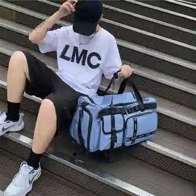 醇龙 多功能干湿分离简约短途旅游时尚百搭 尼龙 旅行包 男女同款情侣款 黑/粉/黄/绿/卡其/牛仔蓝