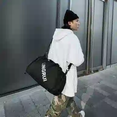 醇龙 多功能运动大容量 尼龙 旅行包 男女同款情侣款 黑色/卡其色/灰色