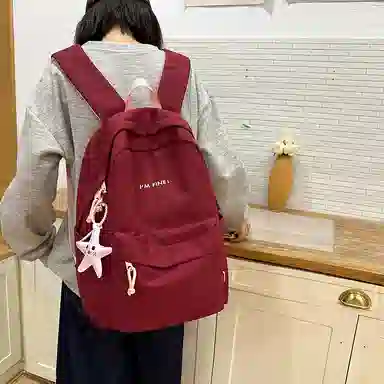 醇龙 原宿潮流简约小众书包日常轻便通勤 尼龙 双肩包 常规 女款 多色