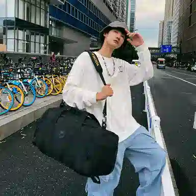 醇龙 大容量多功能干湿分离 牛津布 旅行包 男女同款情侣款 黑/红/灰/白/青绿/粉/黄/紫