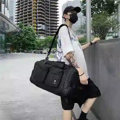 醇龙 大容量干湿分离多功能轻便防水 尼龙拼牛津布 旅行包 常规 男女同款情侣款 黄色/粉色/绿色/红色/黑色/卡其色