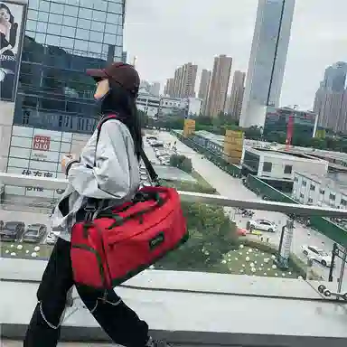 醇龙 大容量干湿分离 尼龙 旅行包 男女同款情侣款 黑/深灰/粉/红/卡其/绿/蓝