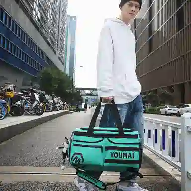 醇龙 中性风休闲简约旅游时尚百搭多功能 尼龙布 旅行包 男女同款情侣款 黑/黄/紫/红/灰/青绿/粉