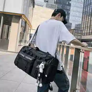 醇龙 多功能大容量干湿分离多功能 尼龙布 旅行包 男女同款情侣款 黑/青绿/军绿/红/黄/卡其/粉