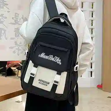 醇龙 减负书包大容量多隔层百搭背包书包 尼龙 双肩包 常规 男女同款情侣款 多色