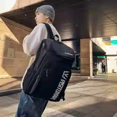 醇龙 旅行背包运动训练网球装备大容量书包 牛津布 双肩包 常规 男女同款情侣款 黑色/灰色