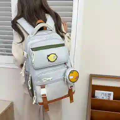 醇龙 高颜值减负时尚撞色 尼龙 双肩包 女款 多色