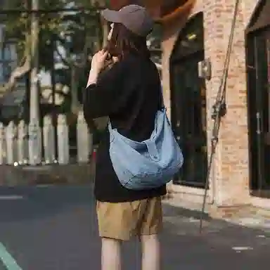 醇龙 男女通用 斜挎单肩包 牛仔布 大容量百搭 多色