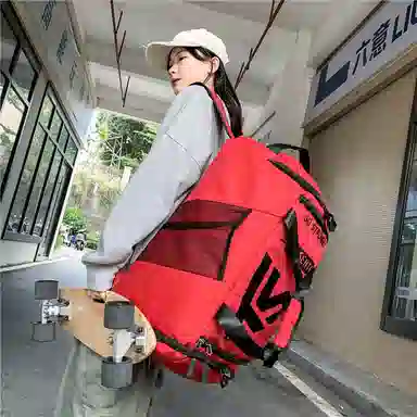 醇龙 多功能双肩大容量 牛津纺 旅行包 常规 男女同款情侣款 黑/红/灰