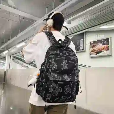 醇龙  尼龙男女通用多色大容量双肩包