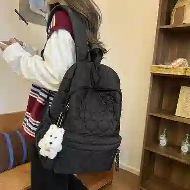 醇龙 设计感百搭简约学生 涤纶（聚酯纤维） 书包背包双肩包 女款 多色