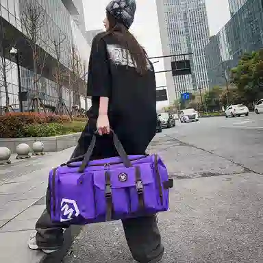 醇龙 大容量多功能干湿分离带独立鞋仓 牛津布 旅行包 男女同款情侣款 黑/黄/灰/白/紫/粉/青绿/桔红