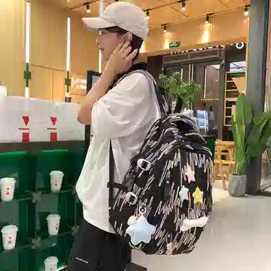 醇龙 百搭简约大容量减负旅行 双肩包 尼龙 女款 多色