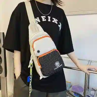 醇龙  斜挎包时尚胸包男女通用尼龙单肩包休闲外出旅游小背包运动包 多色