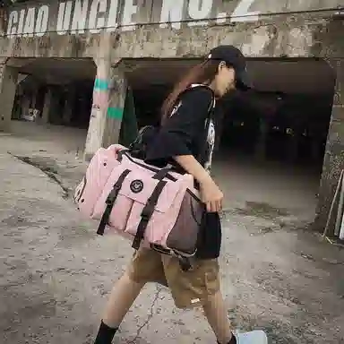 醇龙 休闲简约多功能干湿分离旅游时尚百搭 牛津复合布 旅行包 常规 男女同款情侣款 黑/卡其/红/粉/紫/黄/青绿/牛仔蓝/军绿