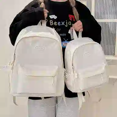 醇龙 轻便简约纯色背包休闲百搭大学生 尼龙 双肩包 男女同款情侣款 多色