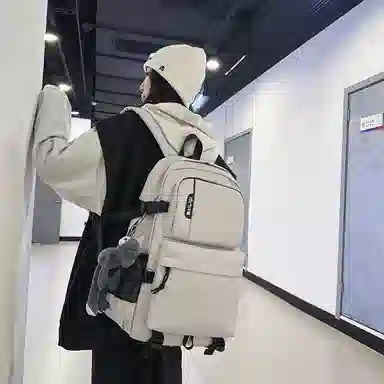 醇龙 尼龙 男女通用 多色 拉链开合大容量 双肩包