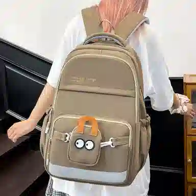 醇龙 学院风简约百搭电脑背包 尼龙 双肩包 常规 男女同款情侣款 多色