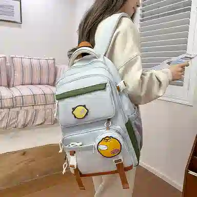 醇龙 高颜值减负时尚撞色 尼龙 双肩包 女款 多色