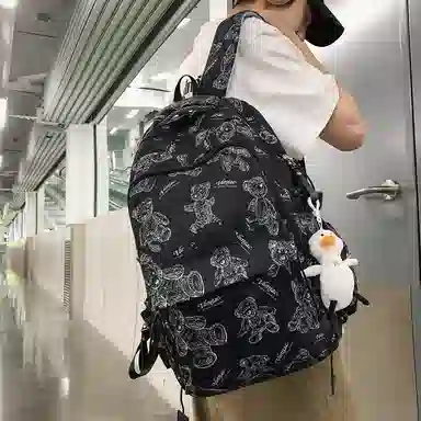 醇龙  尼龙男女通用多色大容量双肩包